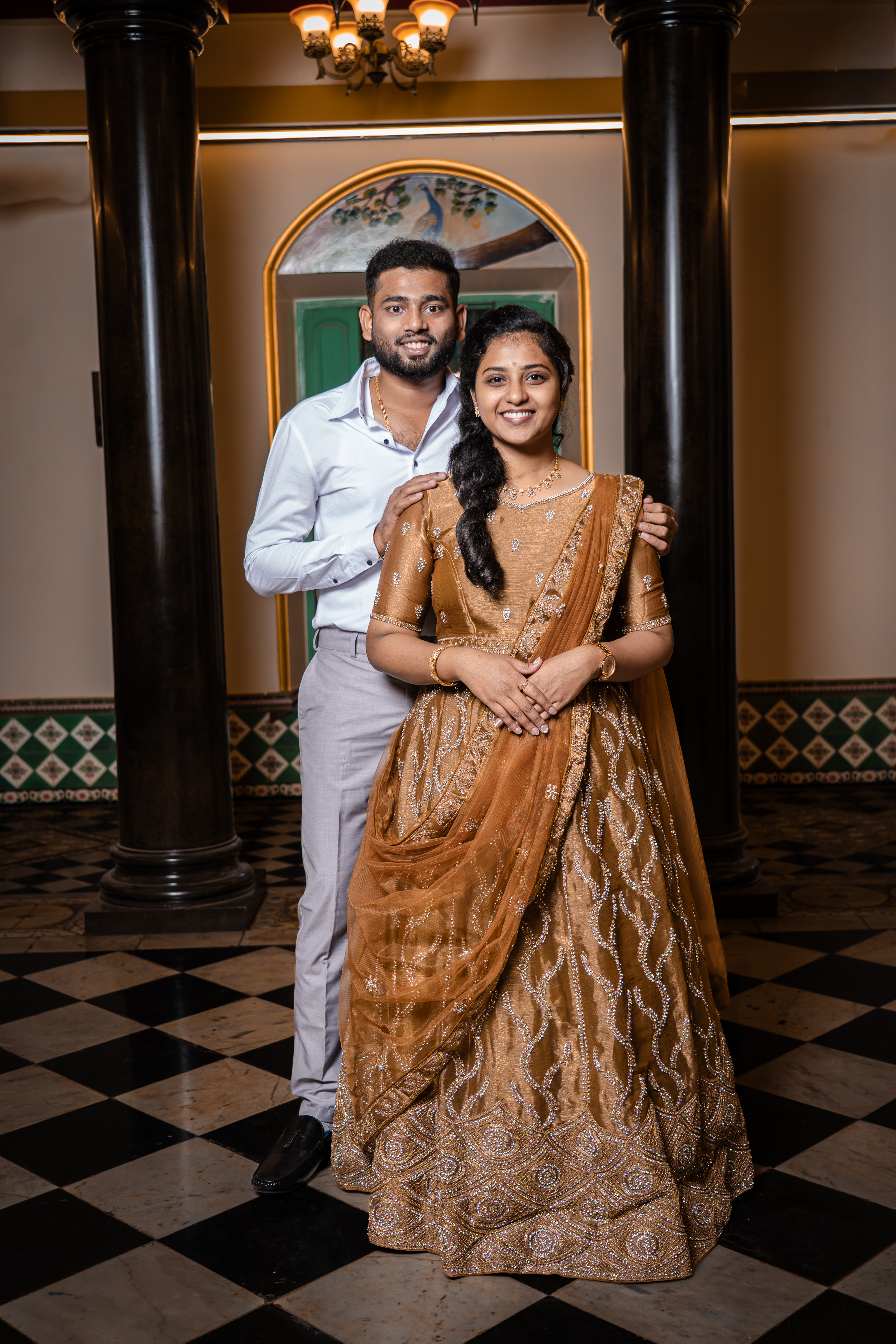 Traditional wedding portrait
